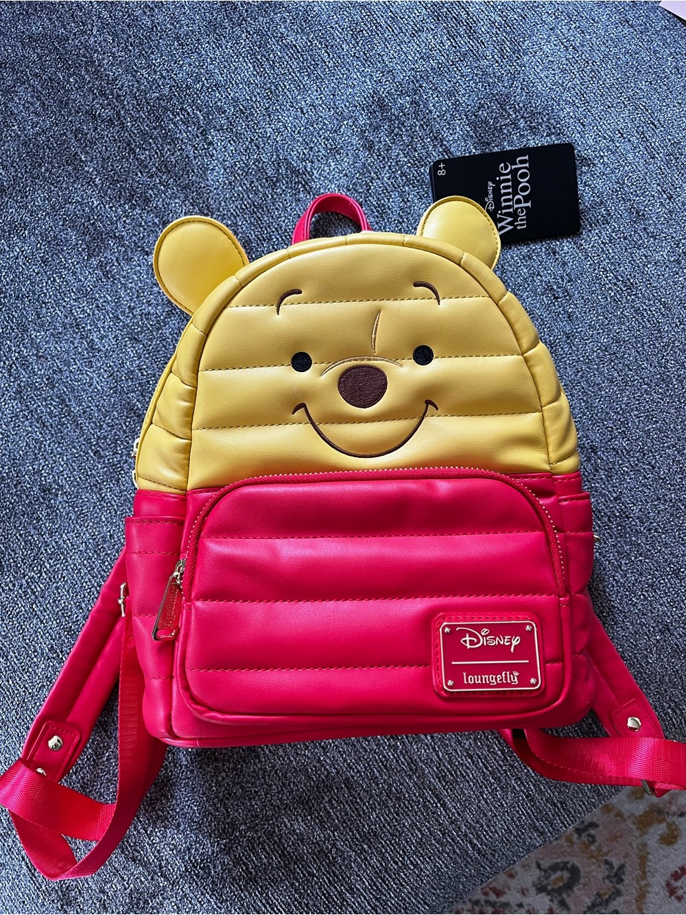 Disney Loungefly Winnie the Pooh Yellow & Red Kids Backpack